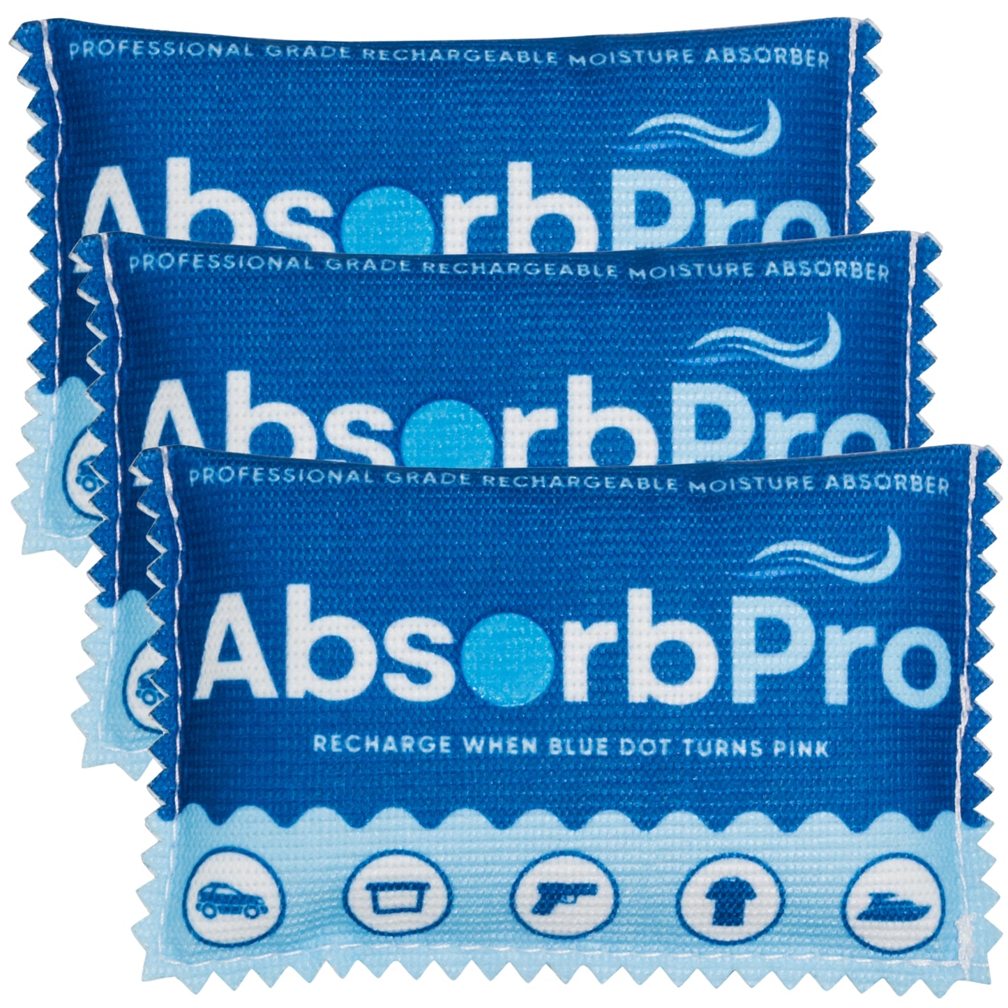 Absorb Pro - 100g Rechargeable Dehumidifier Bag 3-Pack