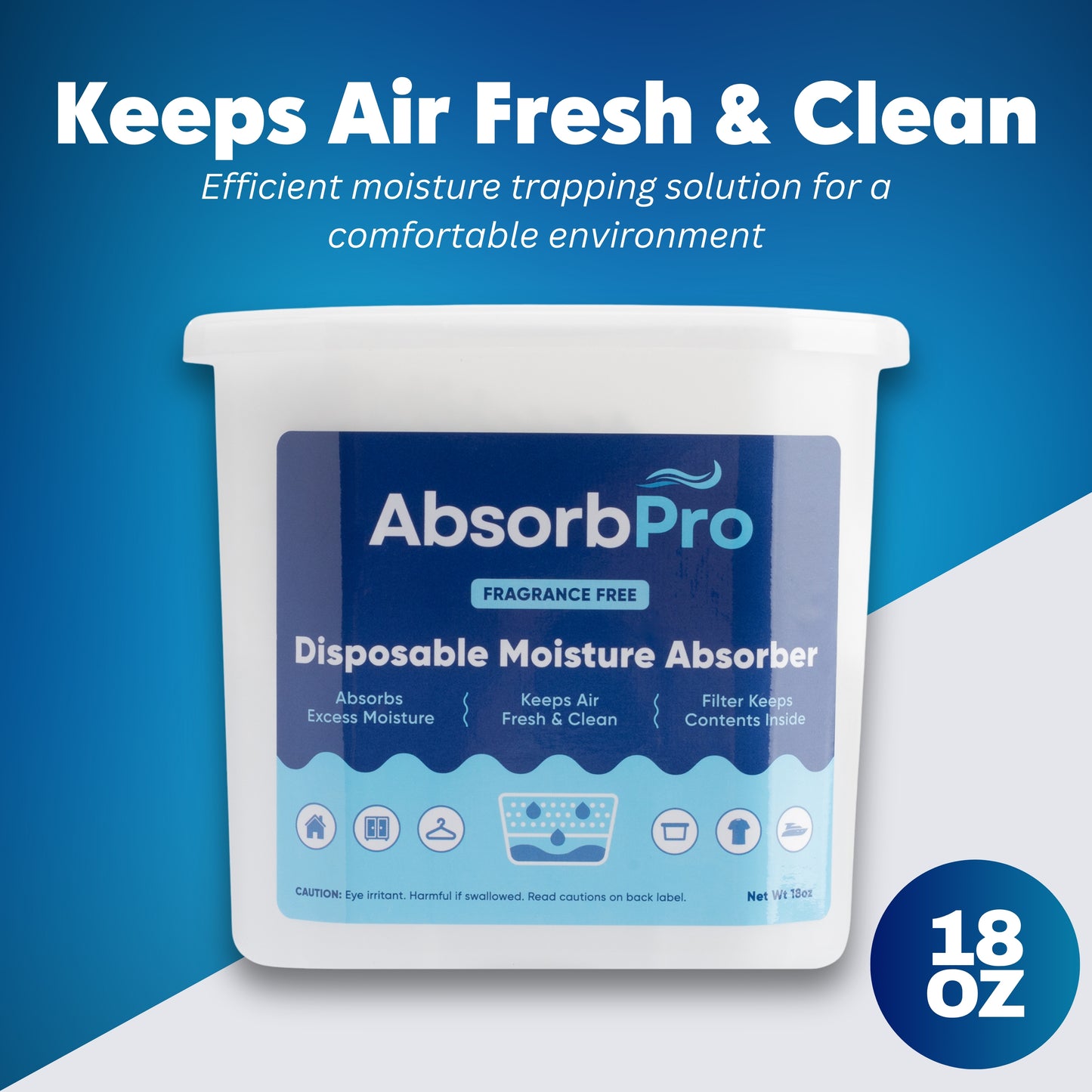 Absorb Pro - 18 oz Moisture Absorber Tub Fragrance Free 3-Pack