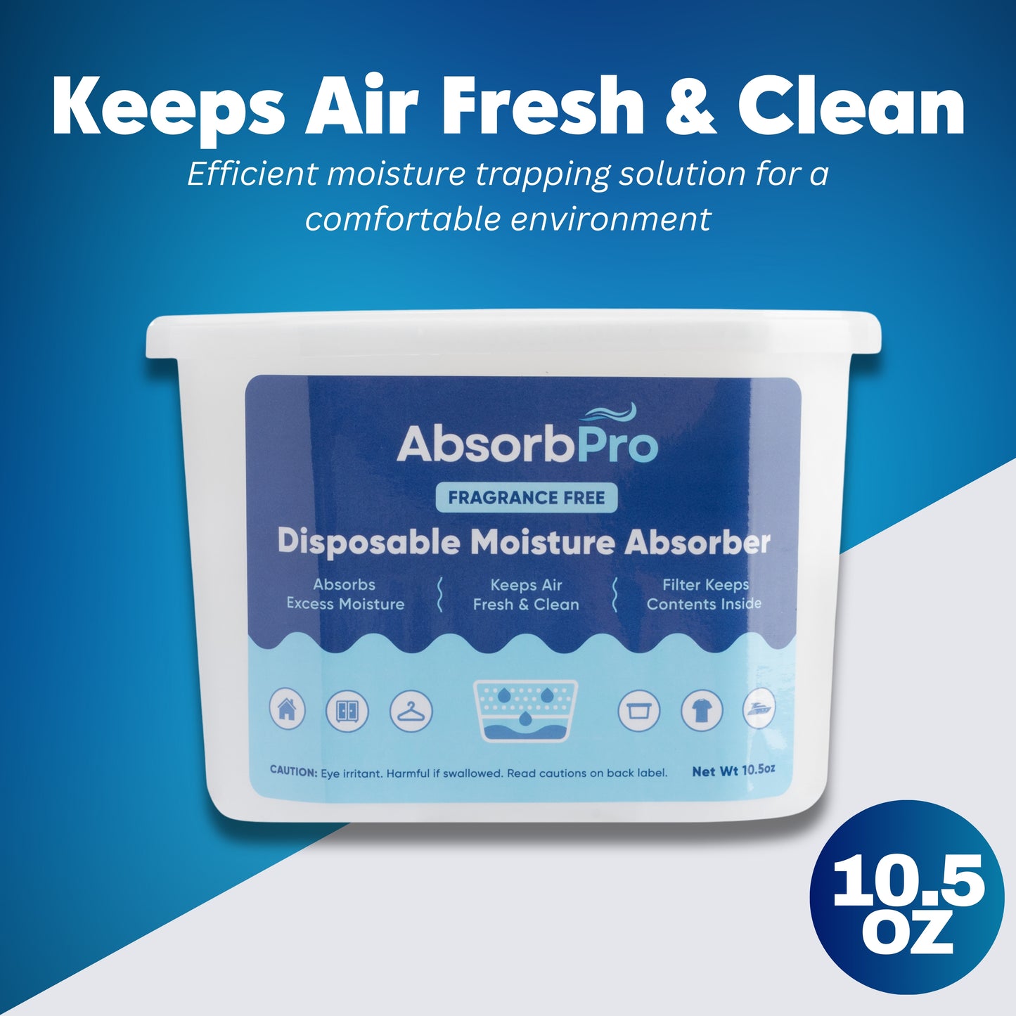 Absorb Pro - 10.5 oz Moisture Absorber Tub Fragrance Free 6-Pack