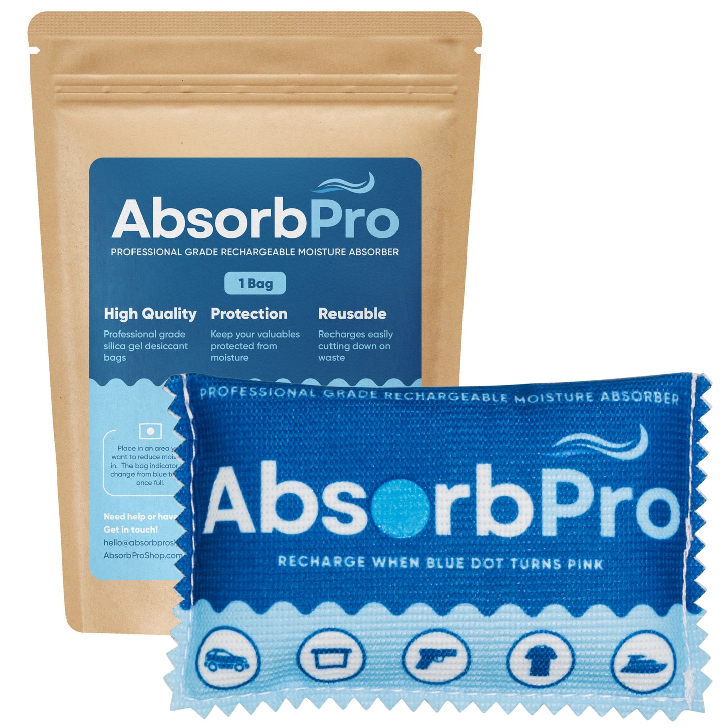 Absorb Pro - 100g Rechargeable Dehumidifier Bag